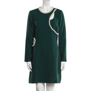 Simkhai Katherine diamanté embellished cutout green mini dress
